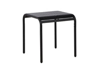 Borneo cafétafel aluminium - zwart / vierkant 70*70*