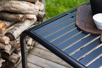 Borneo cafétafel aluminium - zwart / vierkant 70*70*