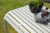 Borneo cafétafel aluminium - beige / vierkant 70*70*