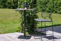 Milano bartafel metaal - zwart / rond ø70