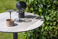 Milano bartafel metaal - zwart / rond ø70