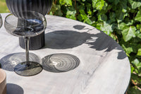 Milano bartafel metaal - zwart / rond ø70