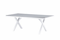 Garcia eettafel 100*200 - aluminium / wit / grijs aintwood