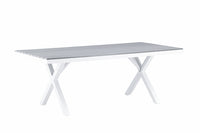 Garcia eettafel 100*200 - aluminium / wit / grijs aintwood