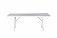 Garcia eettafel 100*200 - aluminium / wit / grijs aintwood
