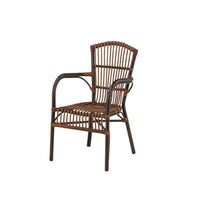 Galera eetstoel - bruin / alu