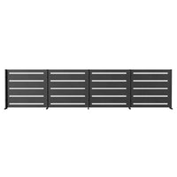 RAMA inkijkbescherming 4 secties laag, zwart, L320 x D30 x H80 cm