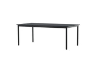 Modena eettafel 200*100cm - zwart / aluminium