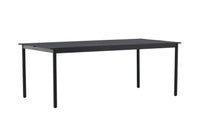 Modena eettafel 200*100cm - zwart / aluminium