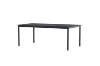 Modena eettafel 200*100cm - zwart / aluminium