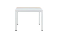 Togo eettafel 150*90 - wit / teak