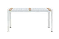 Togo eettafel 150*90 - wit / teak