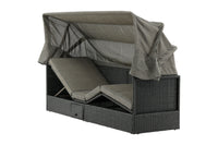 Nopy ligbed met dak - zwart / grijs