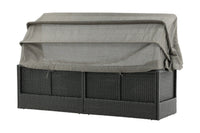 Nopy ligbed met dak - zwart / grijs