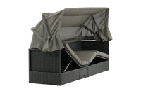 Nopy ligbed met dak - zwart / grijs