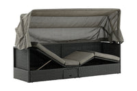 Nopy ligbed met dak - zwart / grijs