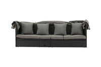 Nopy ligbed met dak - zwart / grijs