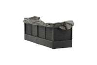 Nopy ligbed met dak - zwart / grijs