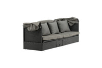 Nopy ligbed met dak - zwart / grijs