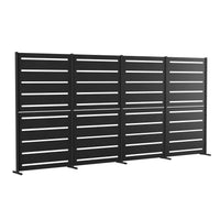 RAMA inkijkbescherming 4 secties hoog, zwart, L320 x D30 x H153 cm