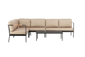 Pehnna lounge set metaal - zwart / zand