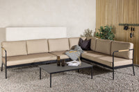 Pehnna lounge set metaal - zwart / zand