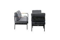 Pehnna Sofaset Loungeset Steel - Black / Dark grey