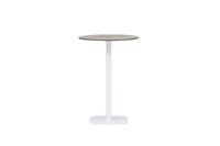 Milano bartafel metaal - wit / rond ø70