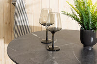 Milano bartafel metaal - wit / rond ø70