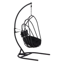 Panay hangstoel metaal - zwart / zwart