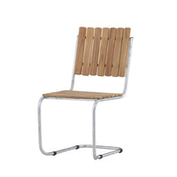 Holmsund eetstoel - zink - / teak