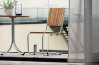 Holmsund eetstoel - zink - / teak