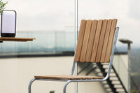 Holmsund eetstoel - zink - / teak