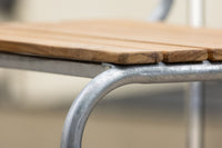 Holmsund eetstoel - zink - / teak