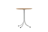Holmsund cafétafel ø65 - zink / teak