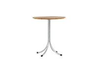 Holmsund cafétafel ø65 - zink / teak