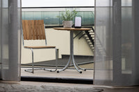 Holmsund cafétafel ø65 - zink / teak