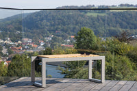 Zenia bank 100cm - acacia / zink