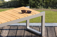 Zenia bank 100cm - acacia / zink