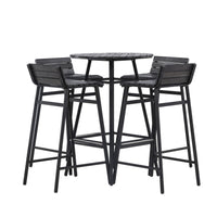 Mexico barset - zwart metaal / zwart acacia