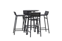 Mexico barset - zwart metaal / zwart acacia