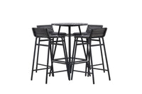 Mexico barset - zwart metaal / zwart acacia