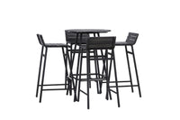 Mexico barset - zwart metaal / zwart acacia