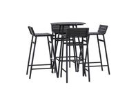 Mexico barset - zwart metaal / zwart acacia