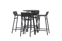 Mexico barset - zwart metaal / zwart acacia