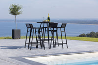 Mexico barset - zwart metaal / zwart acacia