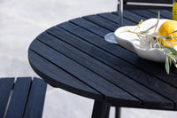 Mexico barset - zwart metaal / zwart acacia