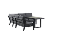 Barcelona hoekbank met salontafel - zwart