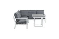 Barcelona hoekbank met salontafel - wit