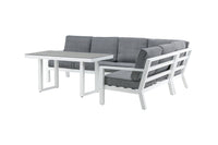 Barcelona hoekbank met salontafel - wit